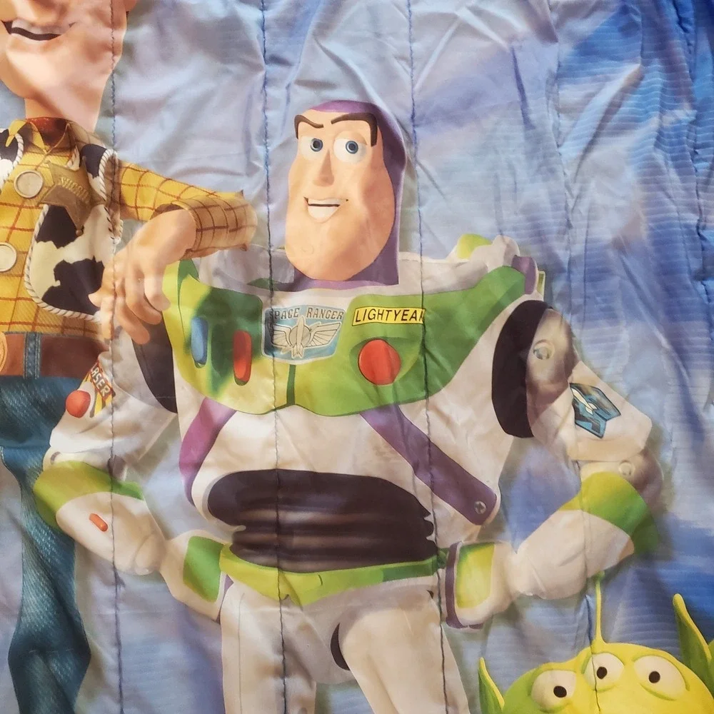 Toy Story 3 No Toy Gets Left Behind Twin Comforter, Dinosaur, Woody, Buzz Slinky